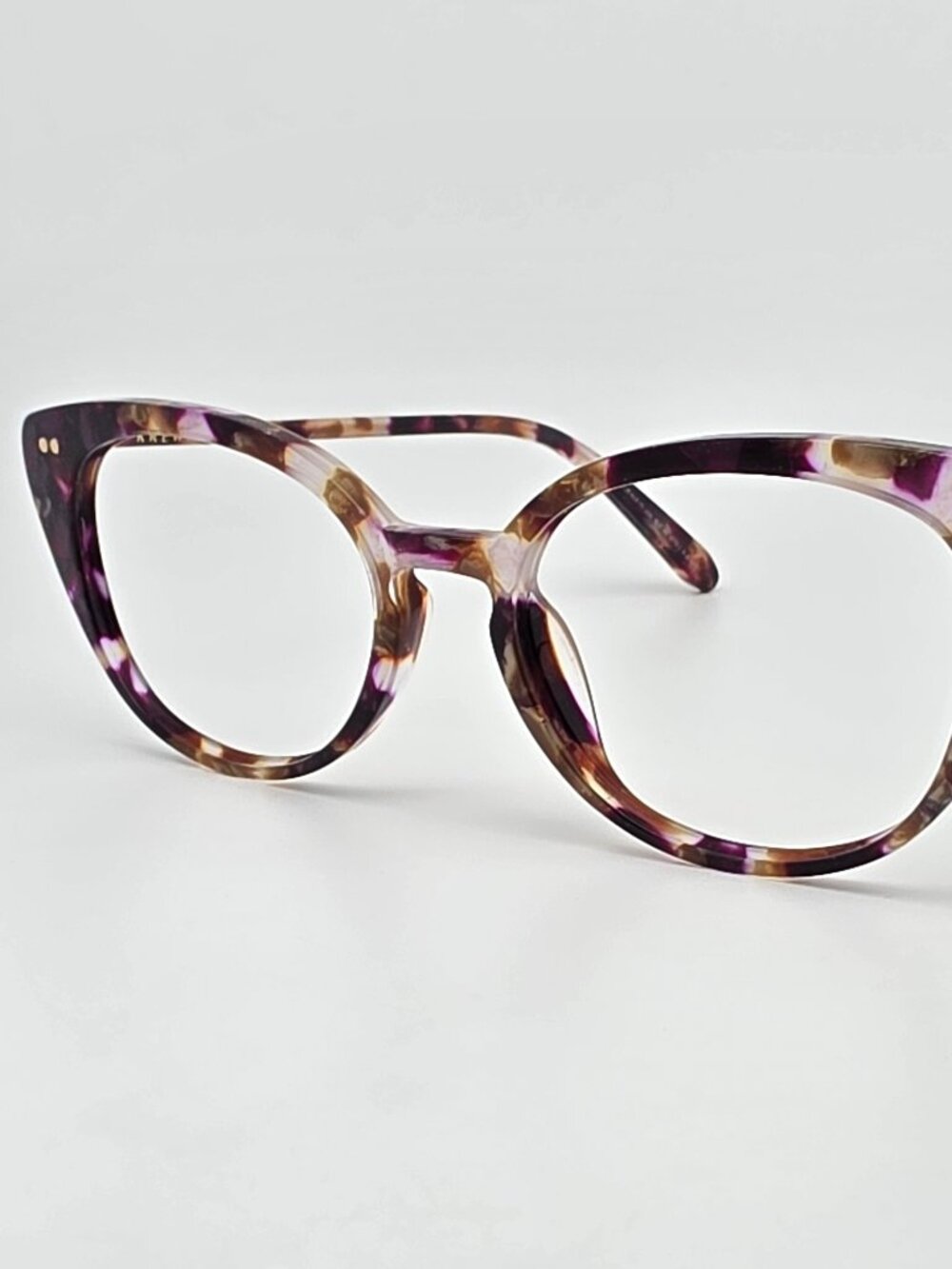 Krewe Optical Emma Stardust Purple Tortoise Cat Eye Eyeglasses Frame 50-18-138